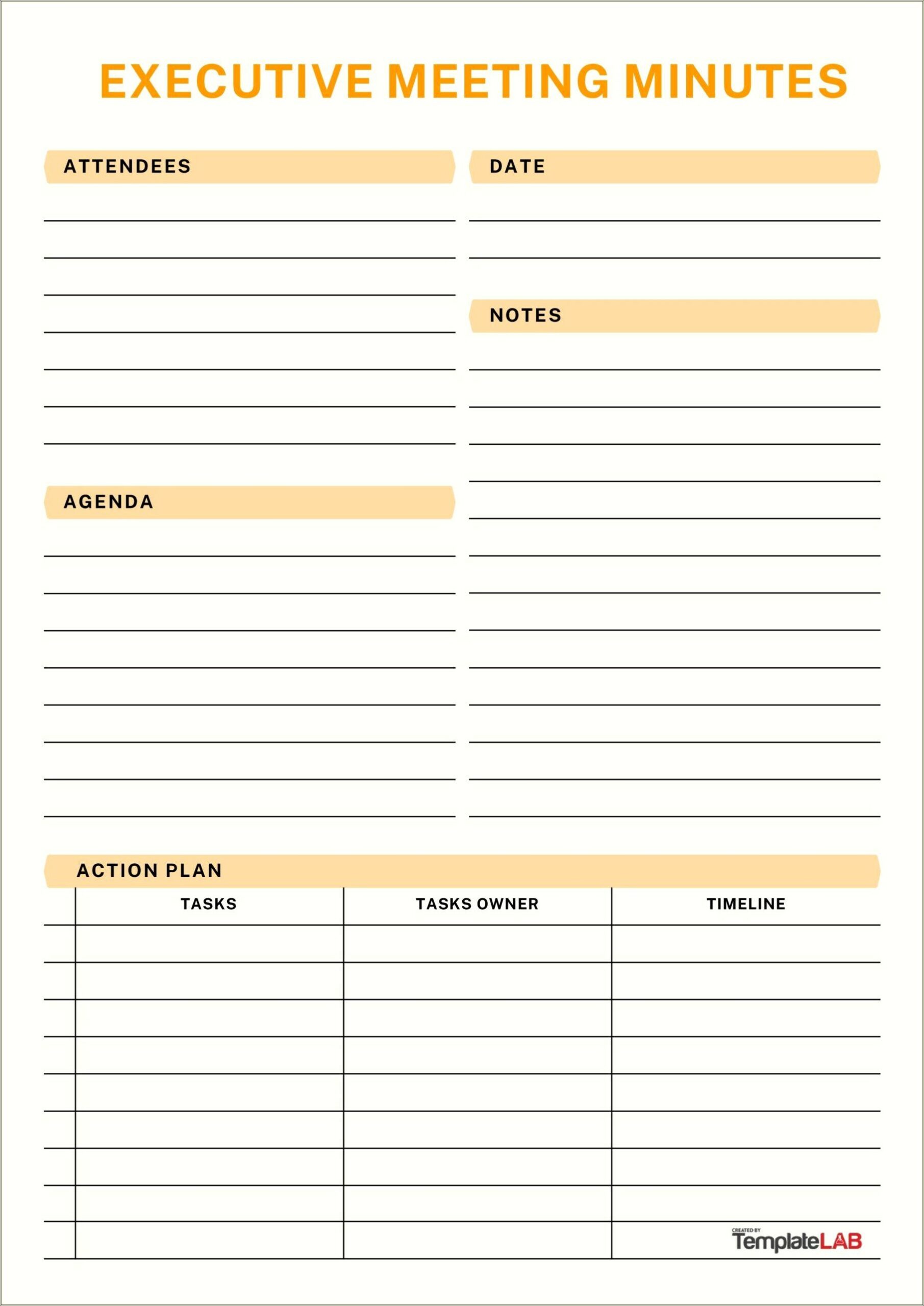 Free Meeting Minutes Template For Pages