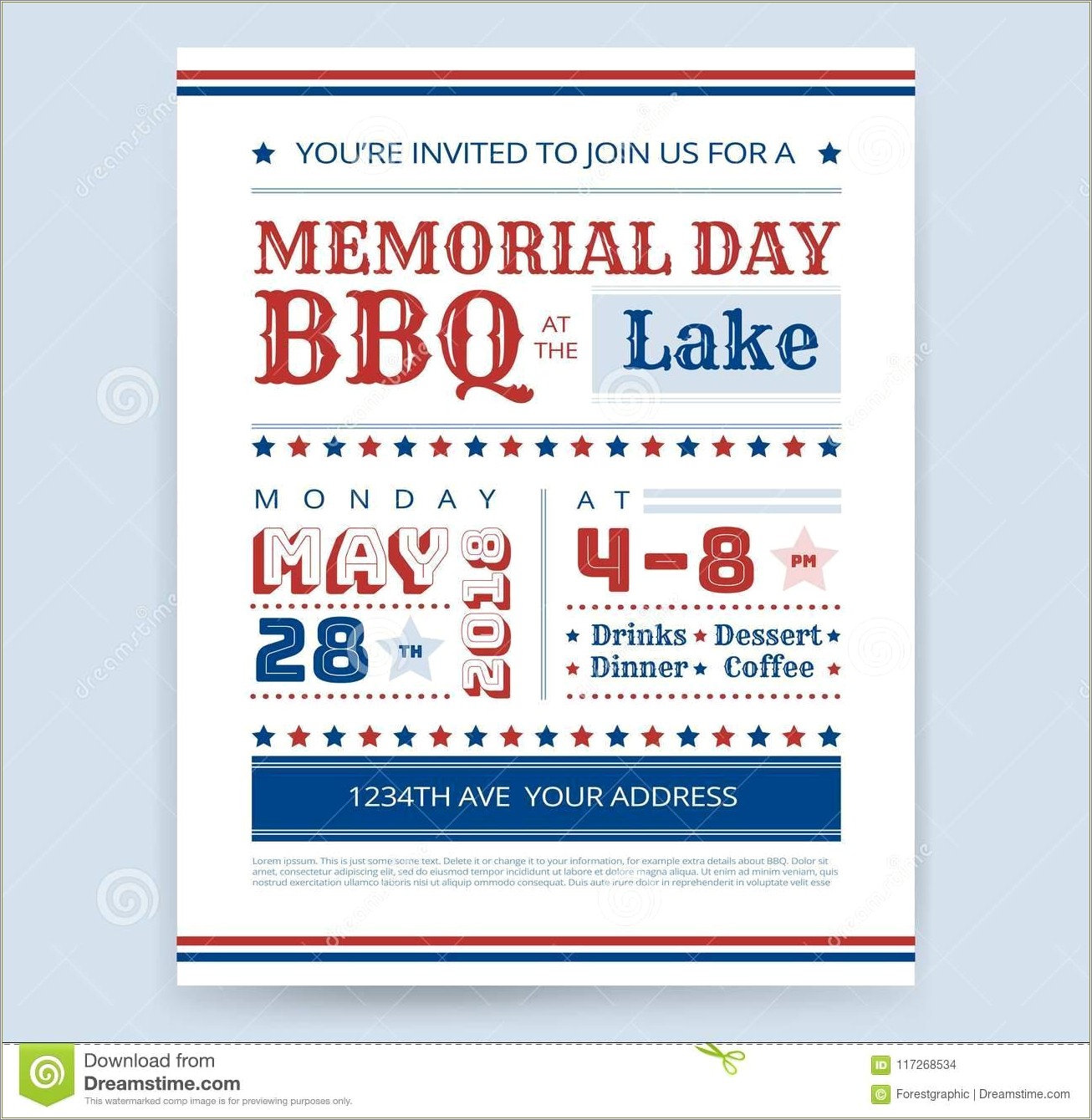 Free Memorial Day Party Flyer Templates
