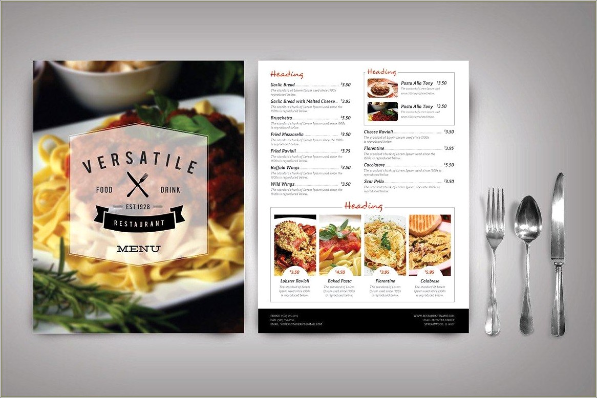 Free Menu Template Download For Word