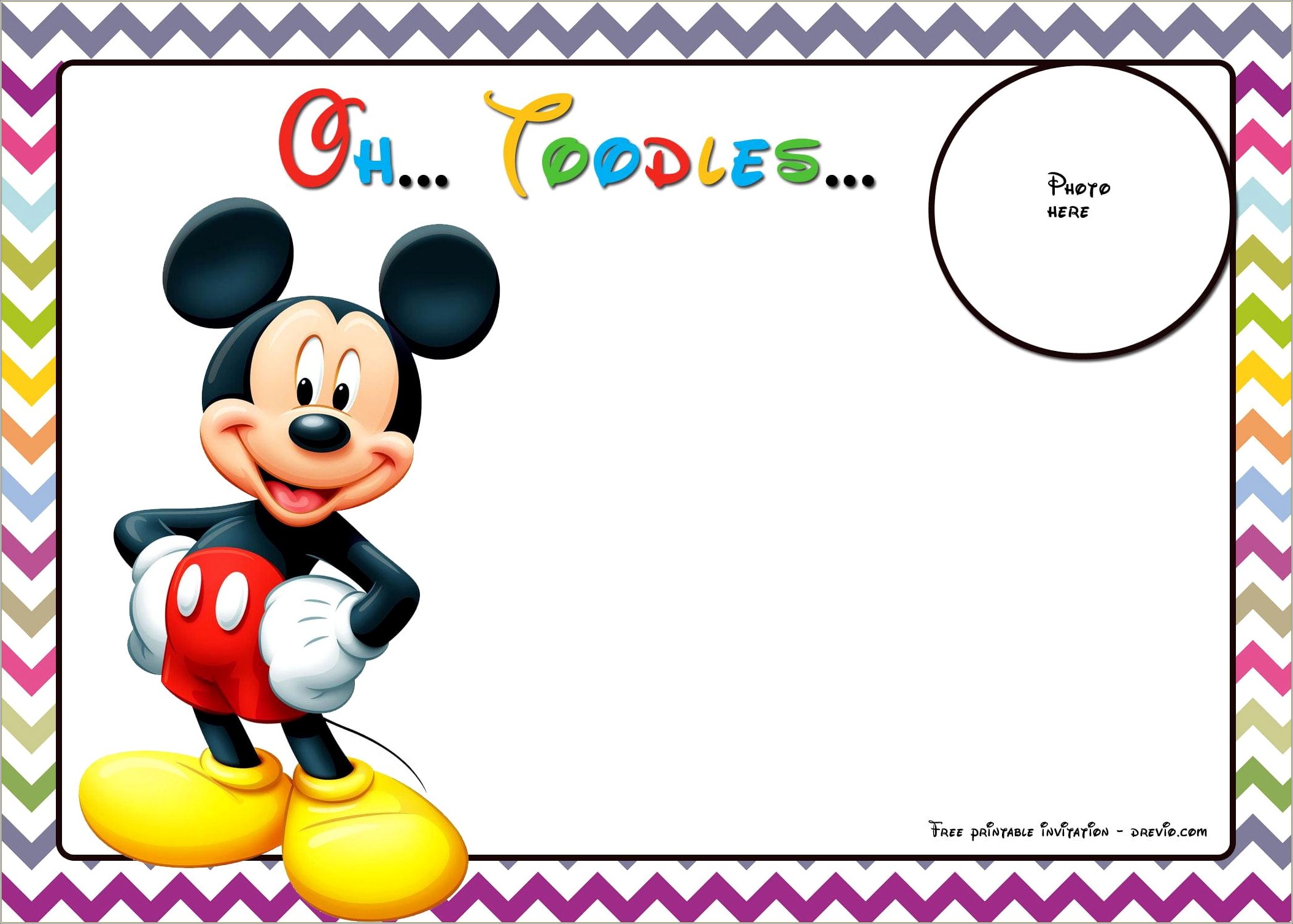 Free Mickey Mouse Templates For Invitations