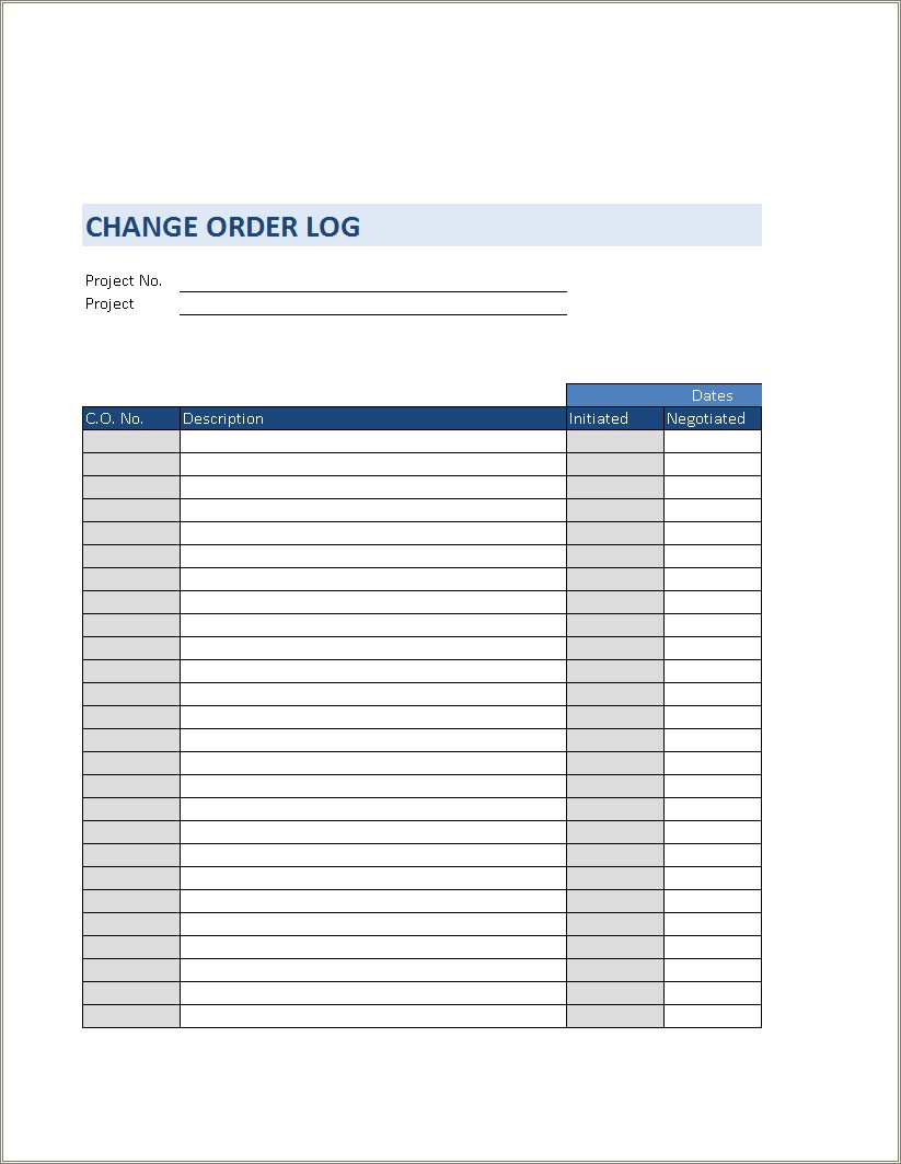Free Microsoft Excel Order Form Template