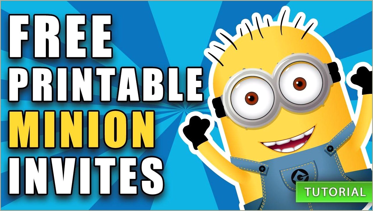 Free Minions 1st Birthday Invitation Templates