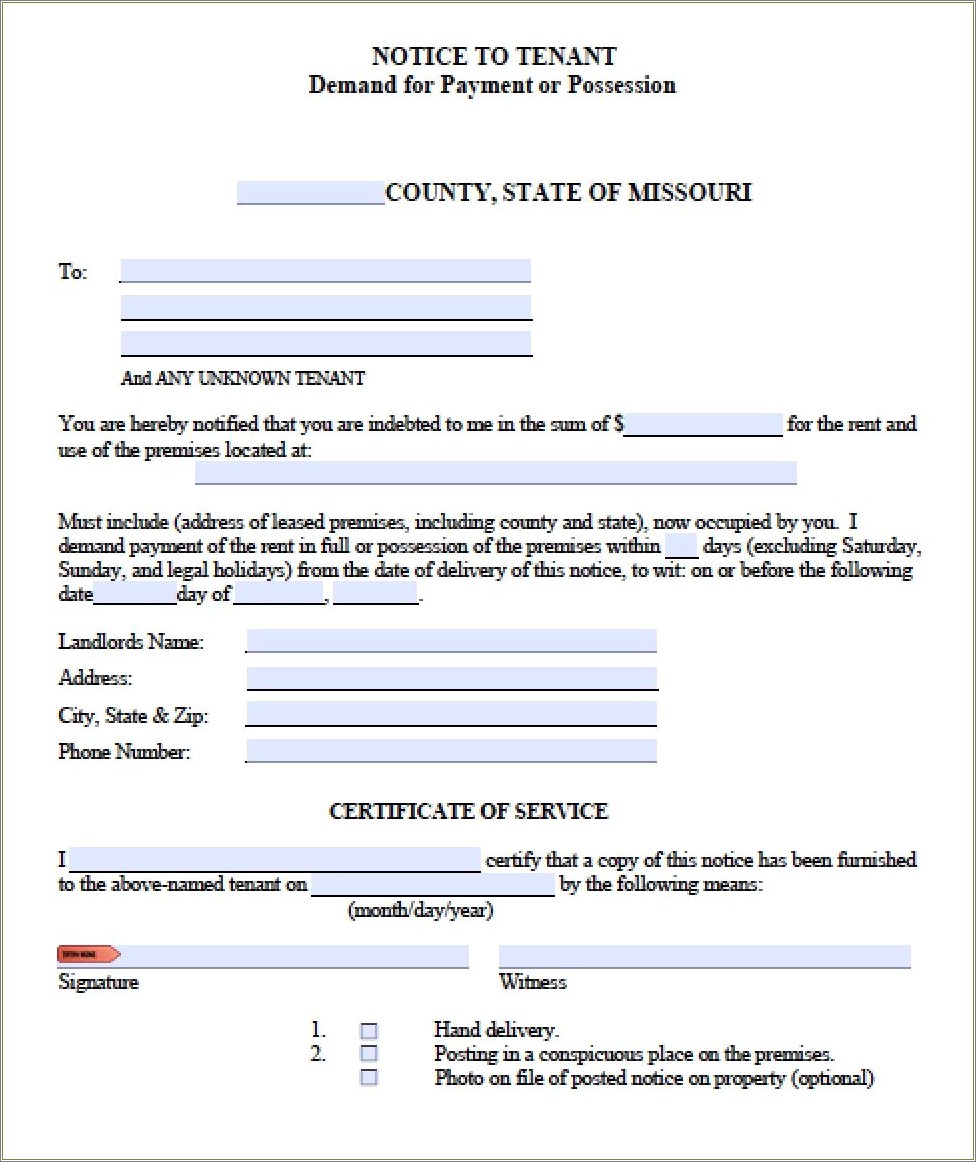Free Missouri Commercial Lease Agreement Template
