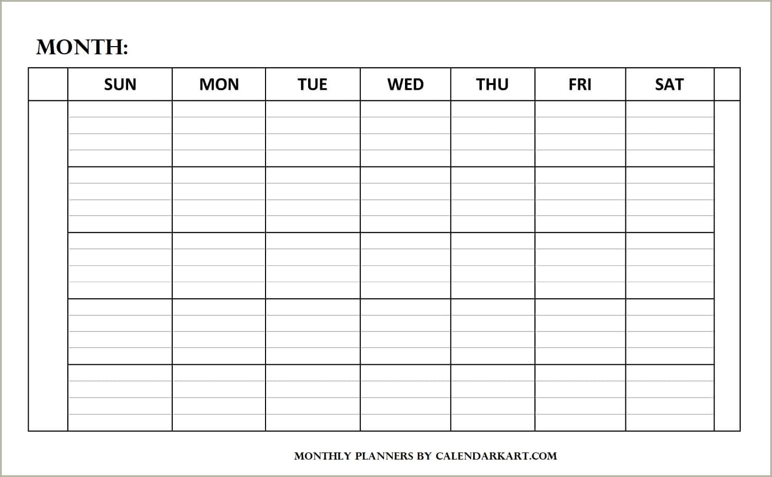 Free Monthly Calendar Planner 2019 Template