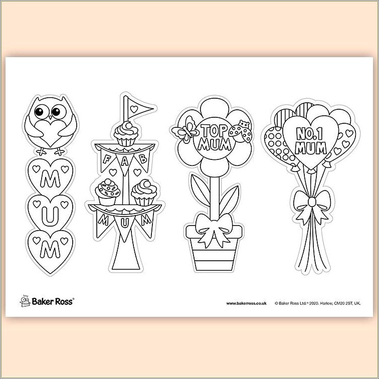 Free Mothers Day Bookmark Template Printable