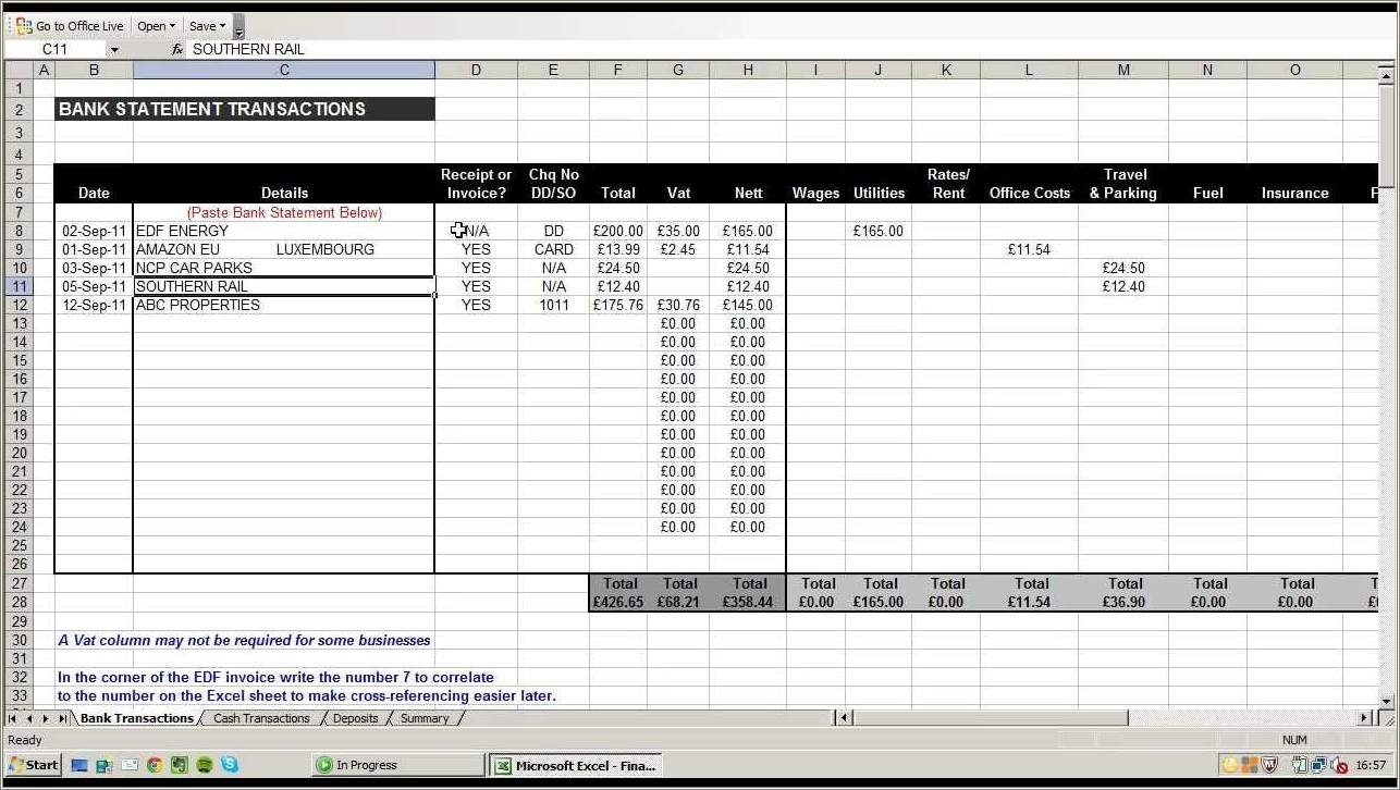 Free Ms Excel Template For Expenses