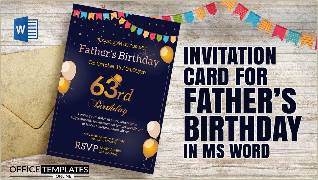 Free Ms Word Birthday Invitation Templates