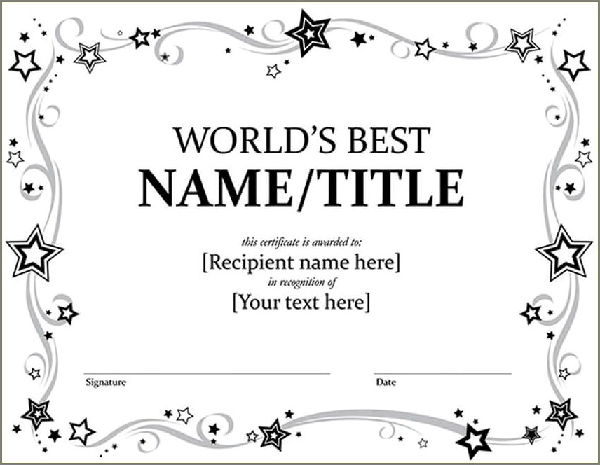 Free Music Certificate Template For Word