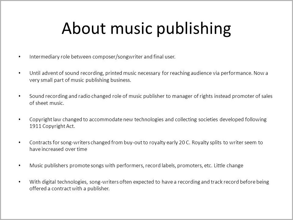Free Music Co Publishing Agreement Template