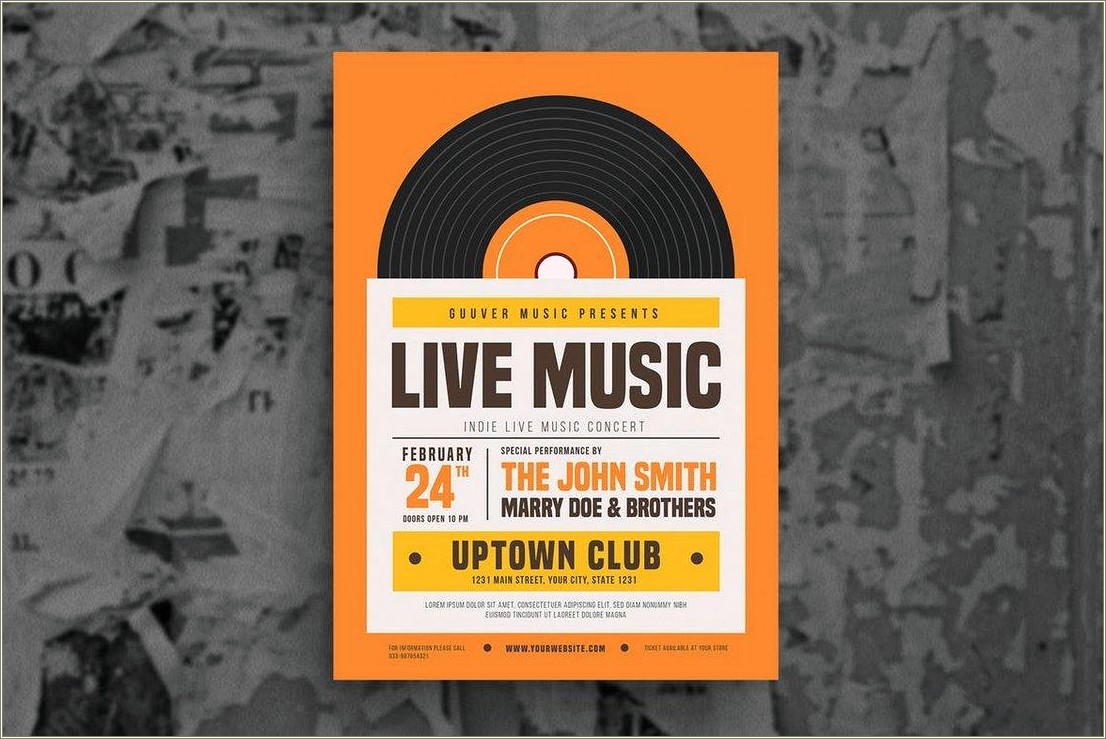Free Music Flyer Templates For Publisher