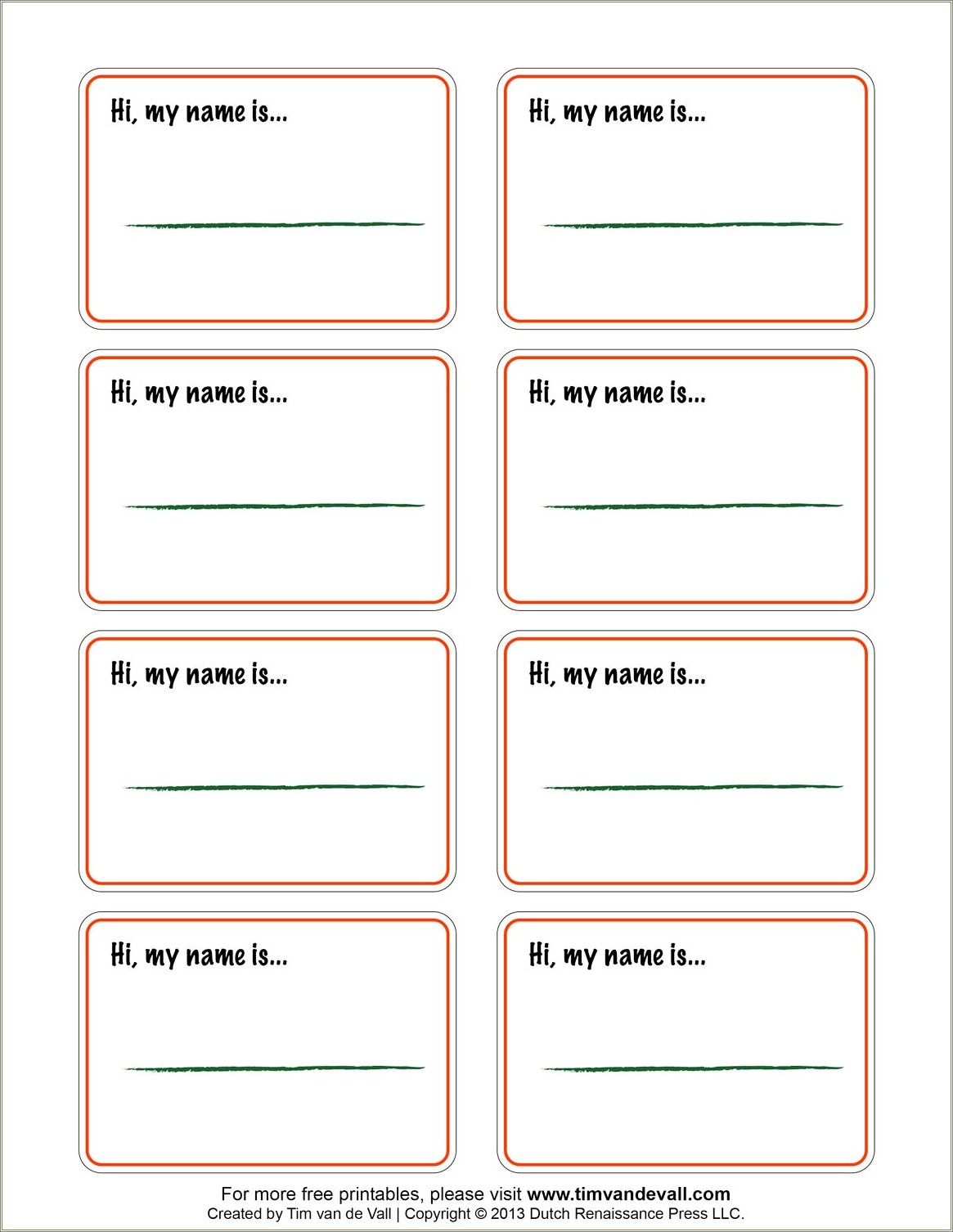 Free Name Tag Template For Publisher