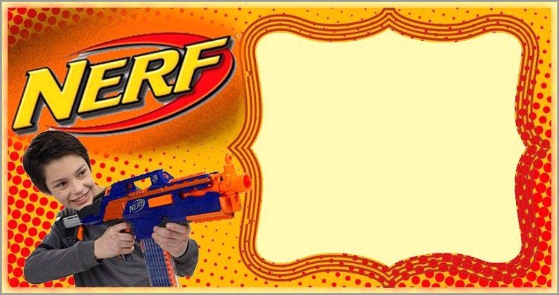 Free Nerf Gun Party Invitations Template