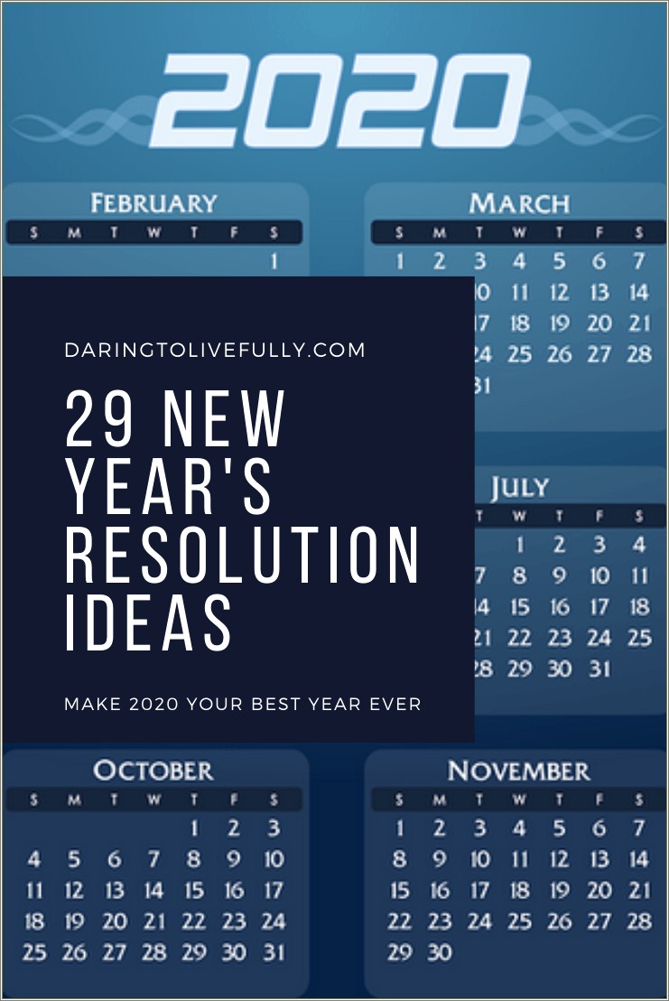 Free New Years Resolution Template 2020