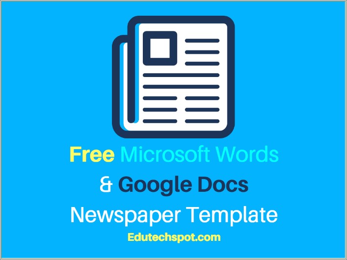 Free Newsletter Template For Google Docs