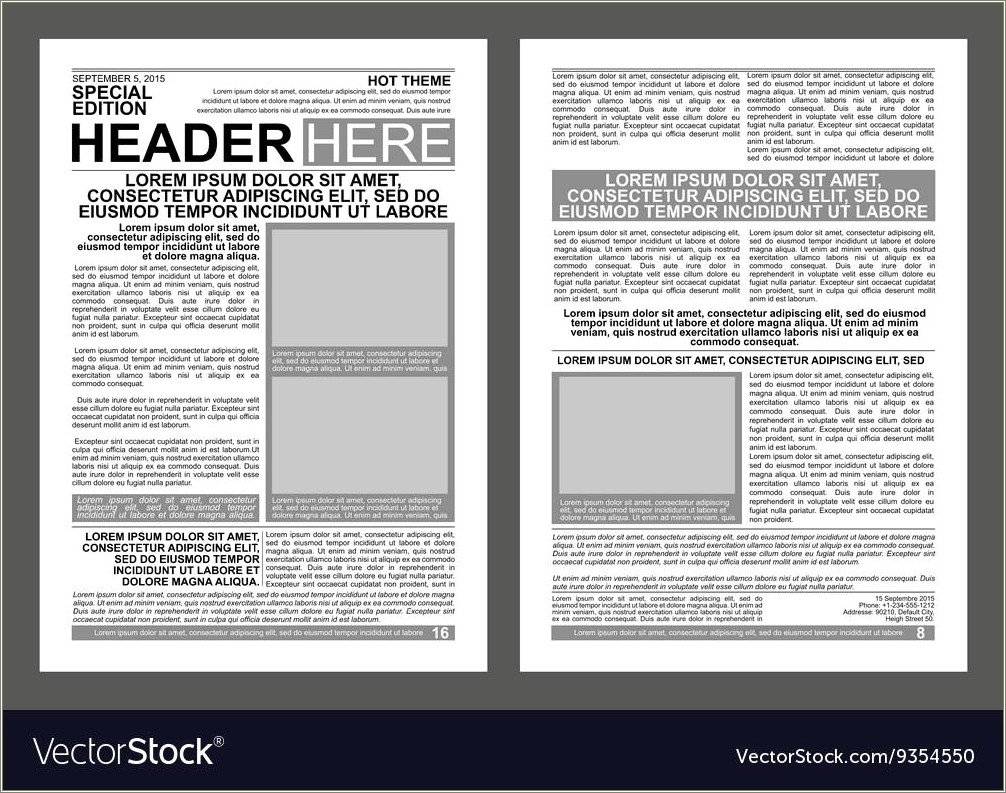 Free Newspaper Template Pack For Word