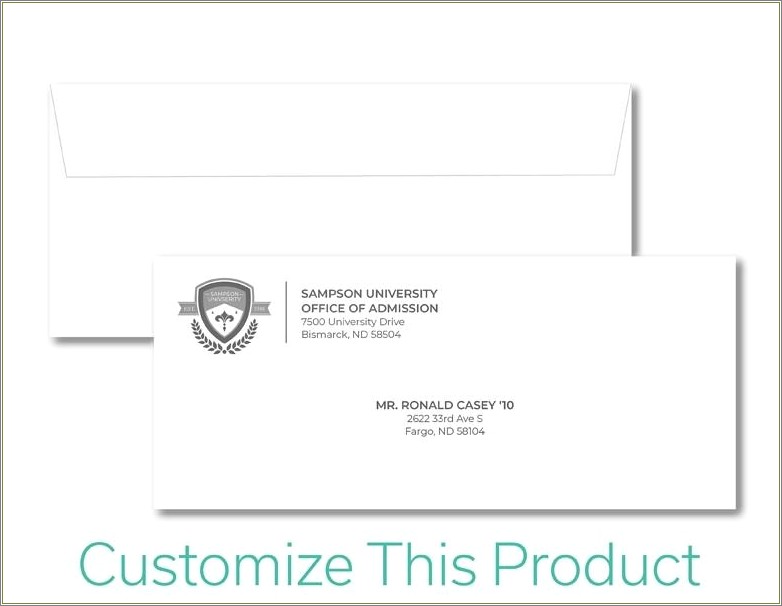 Free No 10 Envelope Indesign Template