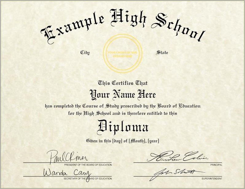 Free Ny High School Diploma Templates