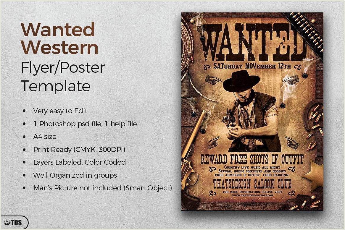 Free Old West Wanted Posters Template