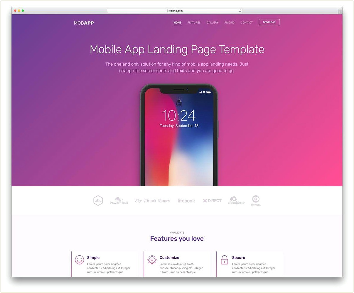 Free One Page Html Responsive Template