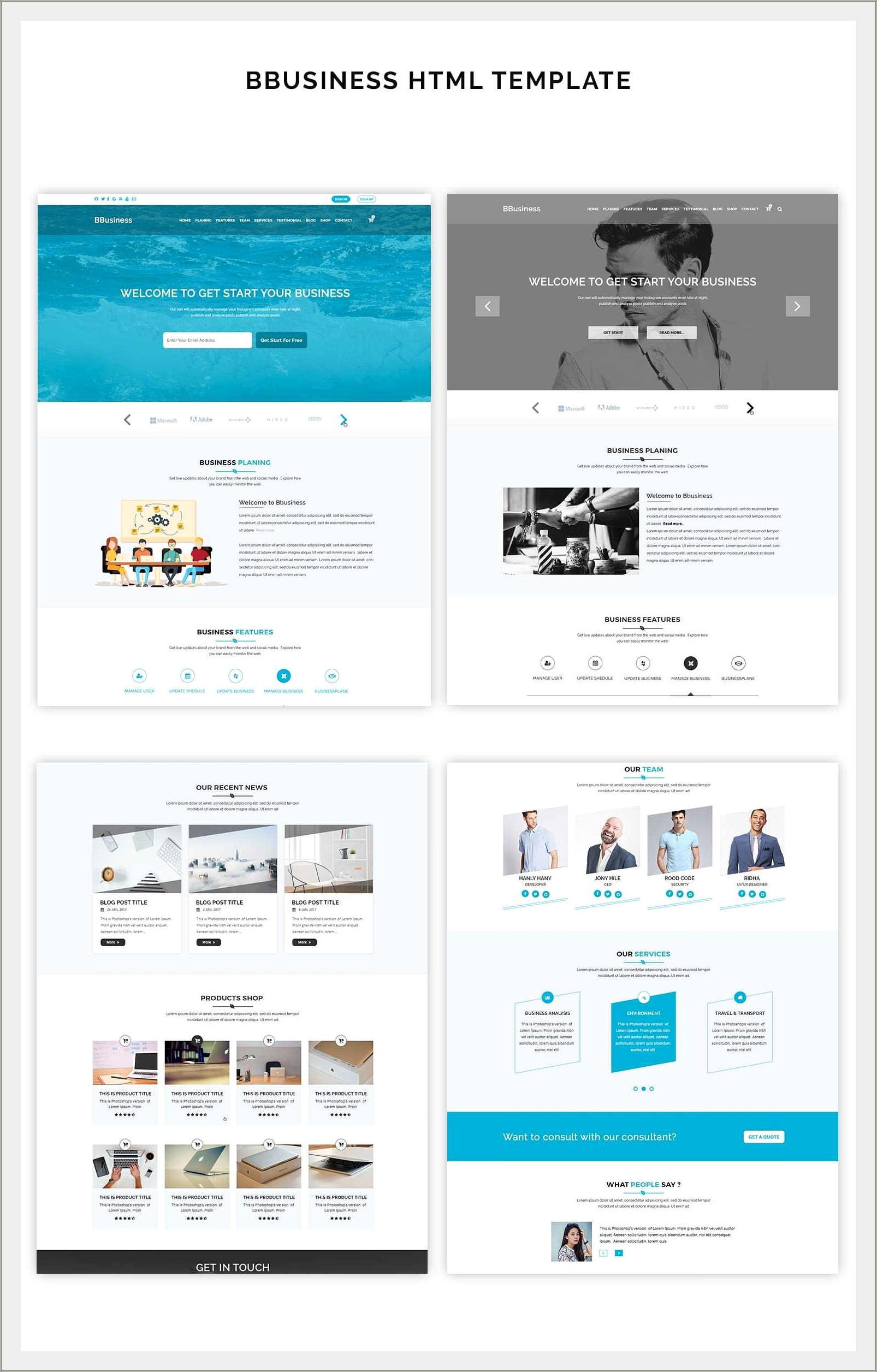 Free One Page Landing Page Templates