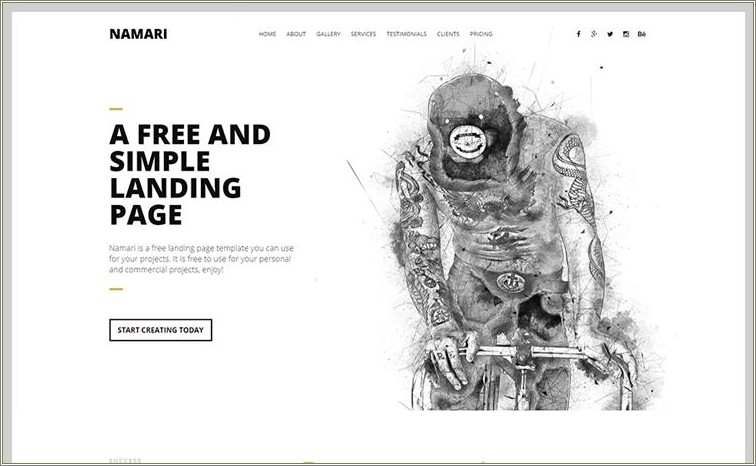 Free One Page Parallax Html5 Template