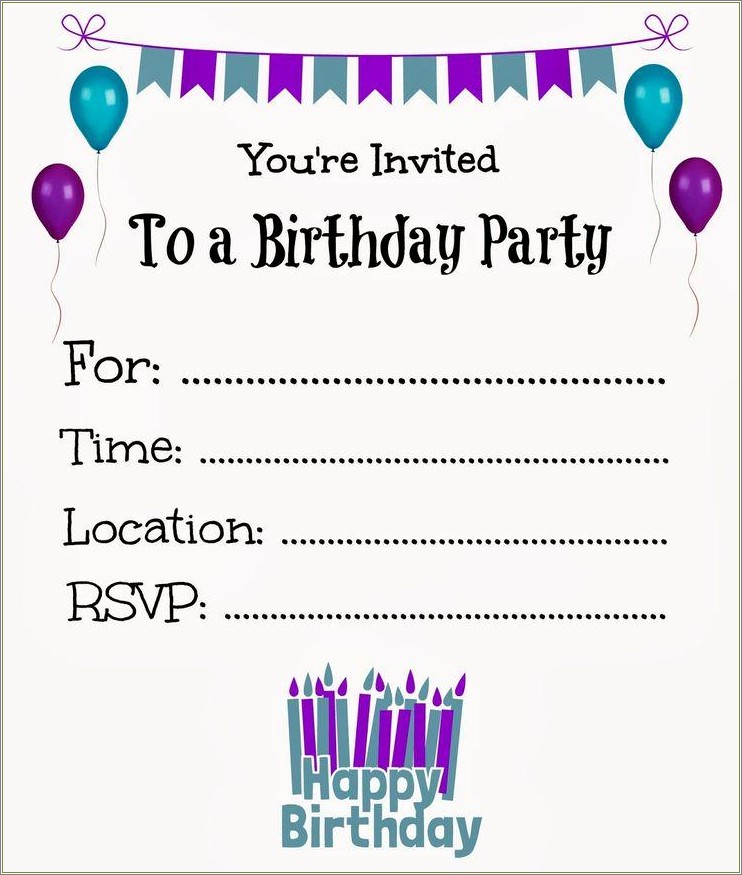 Free Online Birthday Invitation Card Templates