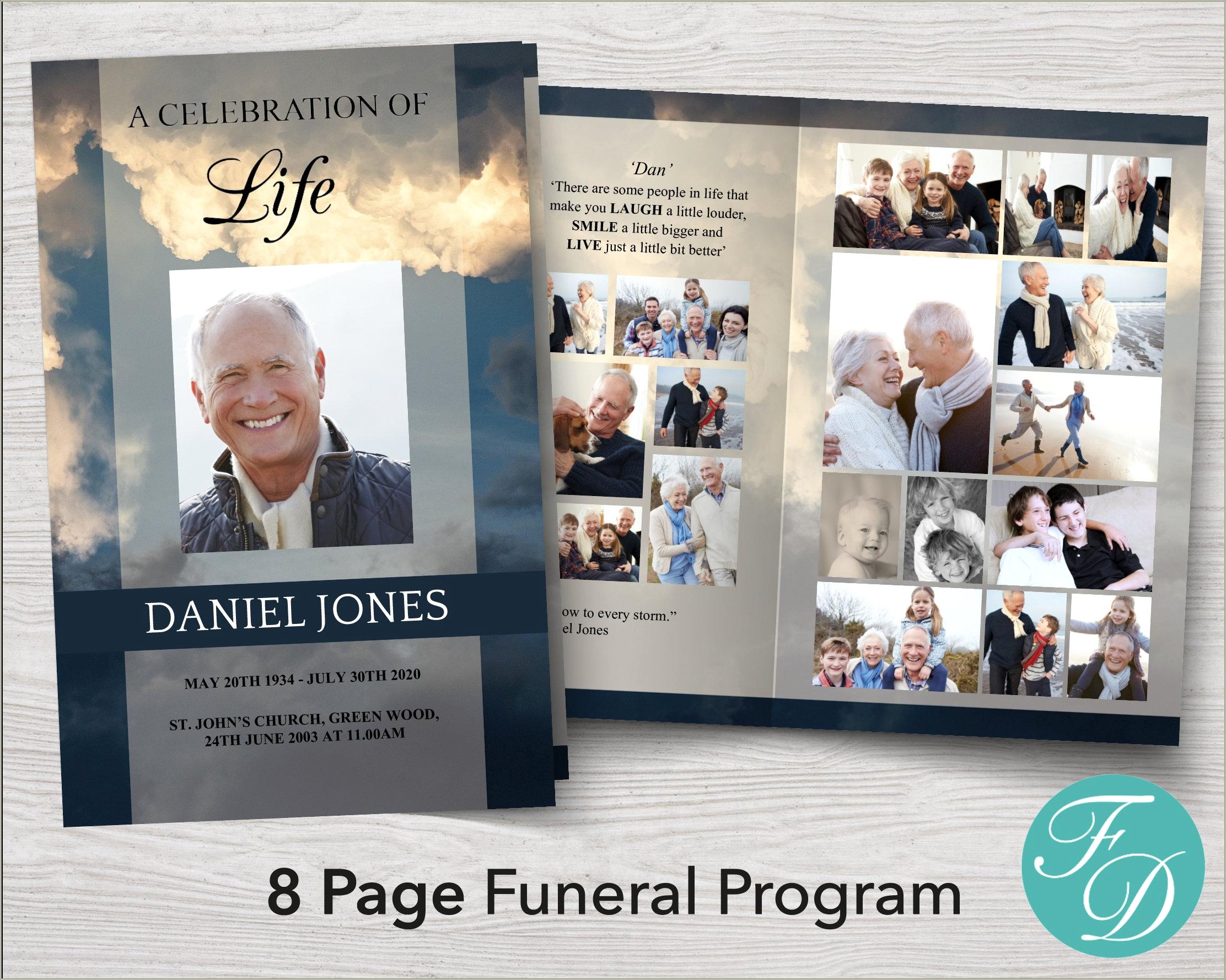 Free Online Funeral Program Template Openoffice