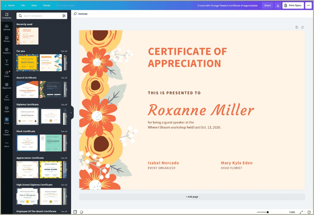 Free Online Templates For Award Certificates