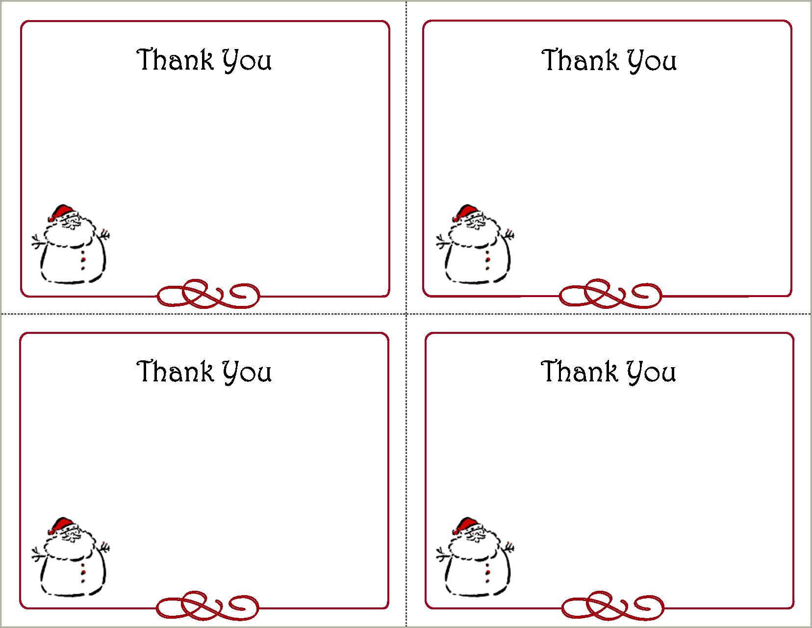Free Online Thank You Cards Templates