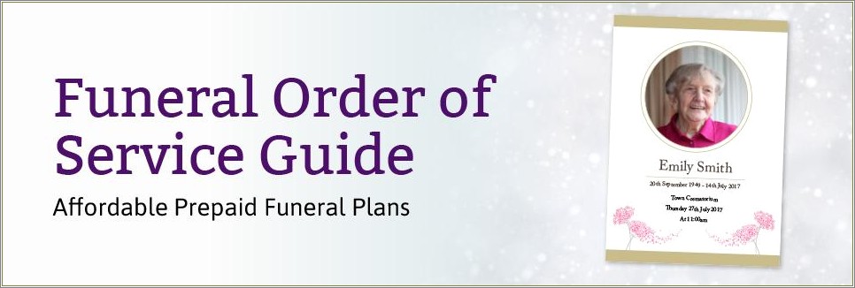 Free Order Of Service Template Cremation
