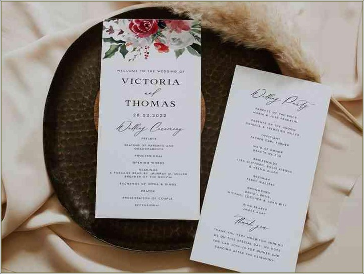 Free Order Of The Ceremony Templates