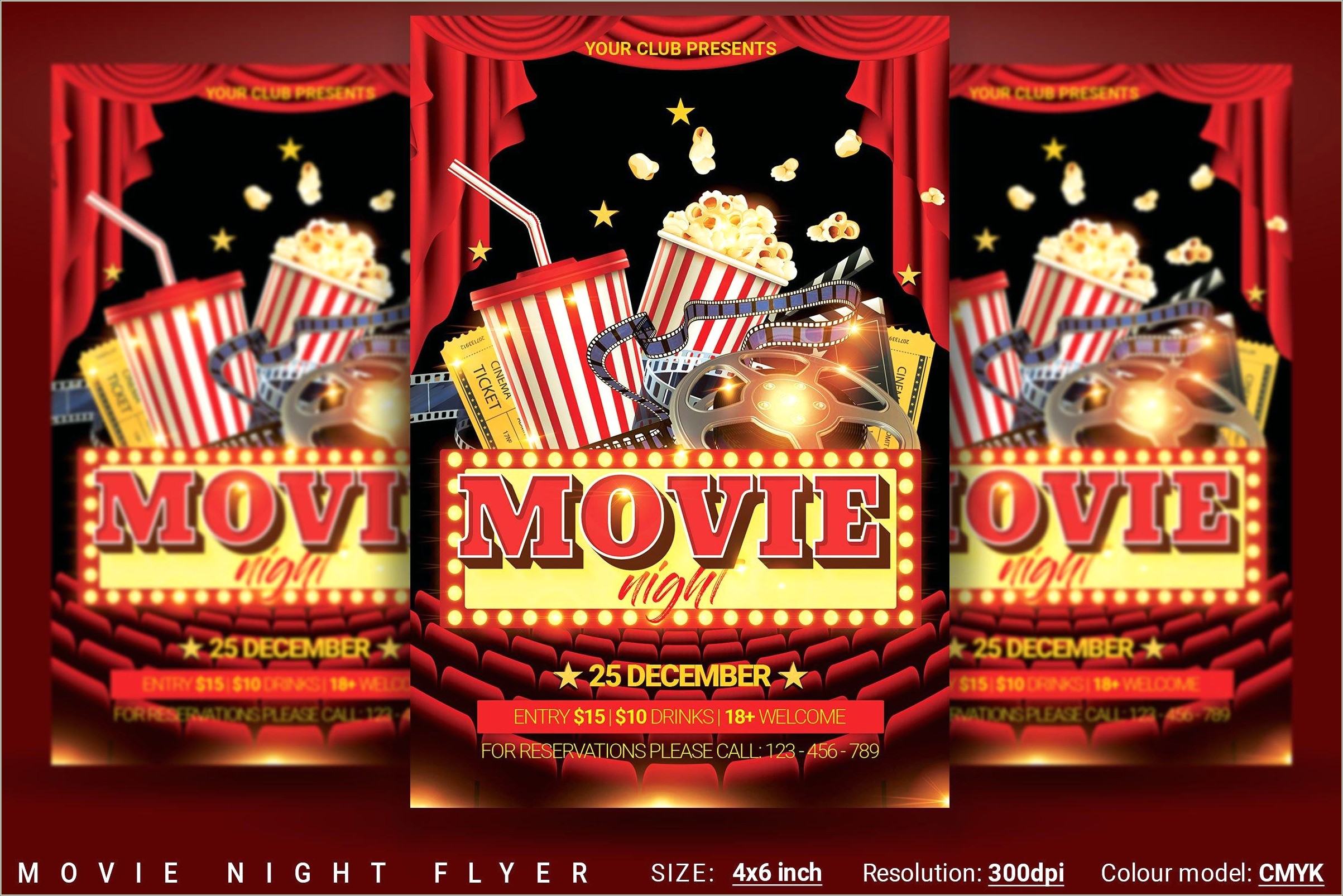 Free Outdoor Movie Night Flyer Template