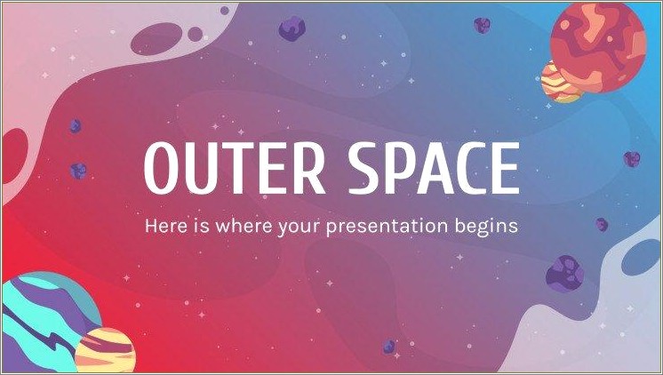 Free Outer Space Themed Powerpoint Template