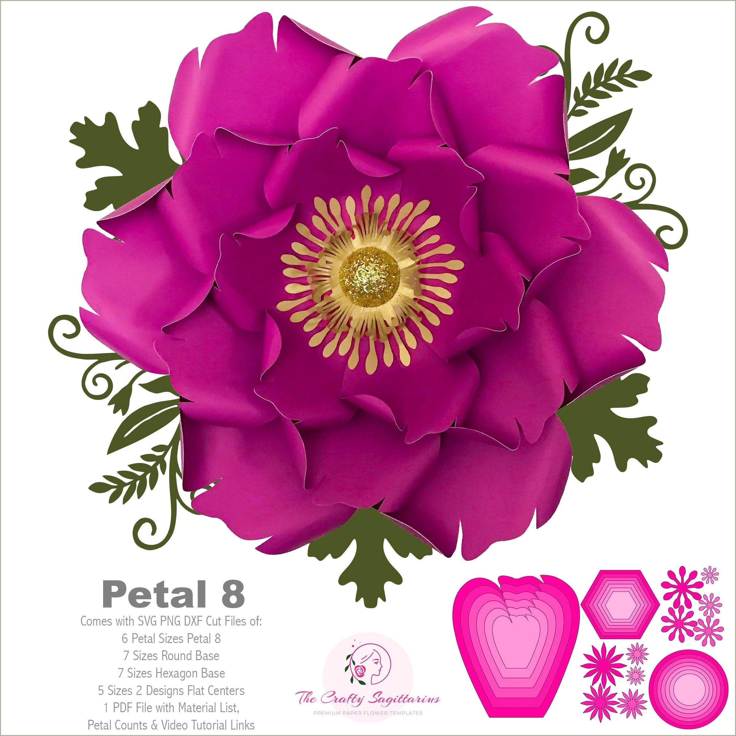Free Paper Flower Petal Templates Cricut