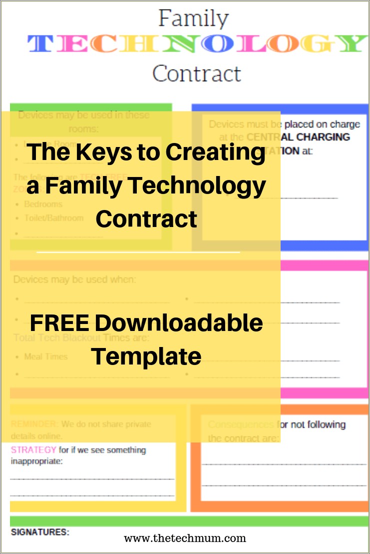 Free Parent Child Technology Contract Templates
