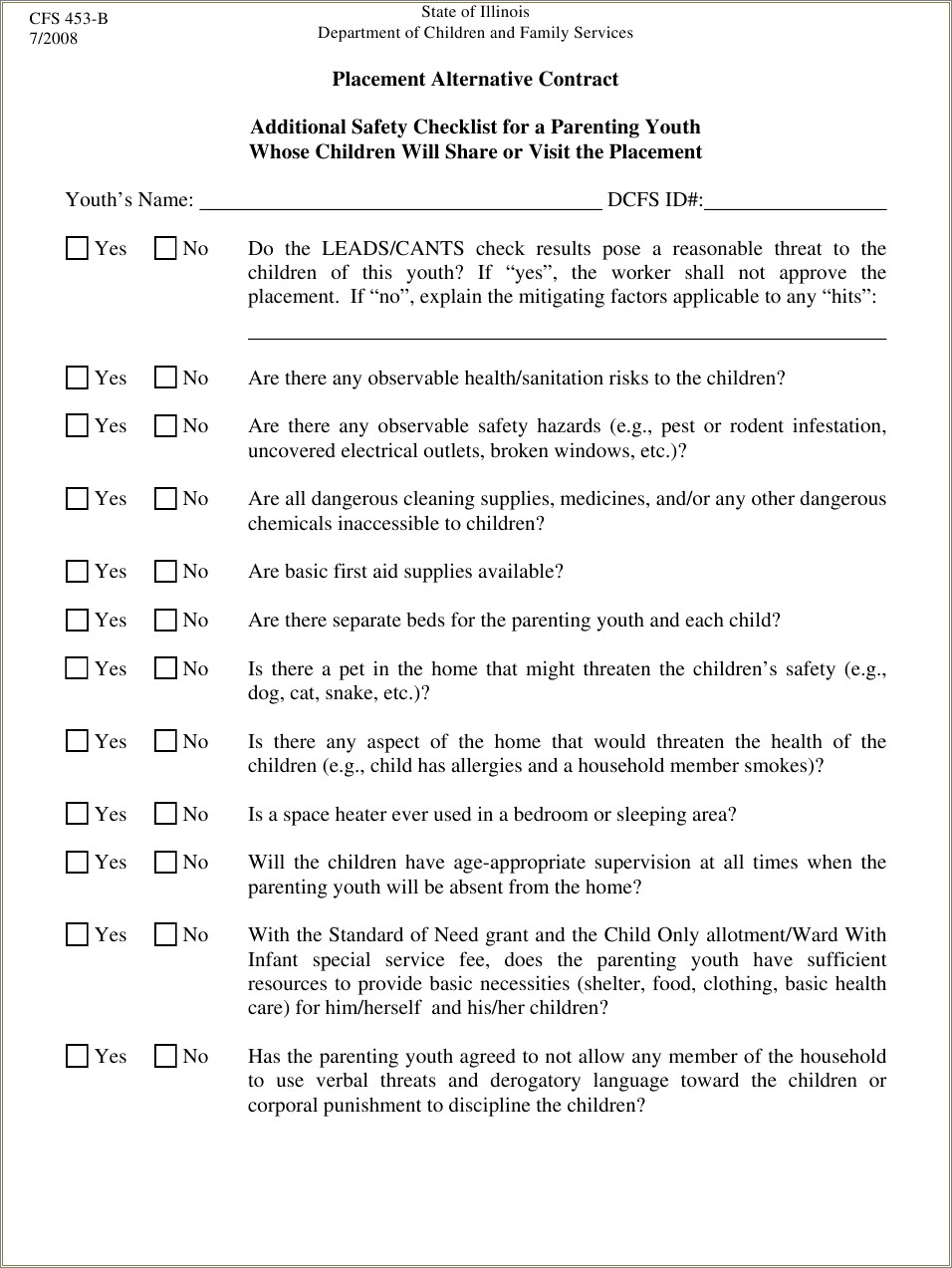 Free Parenting Agreement Template In Illinois