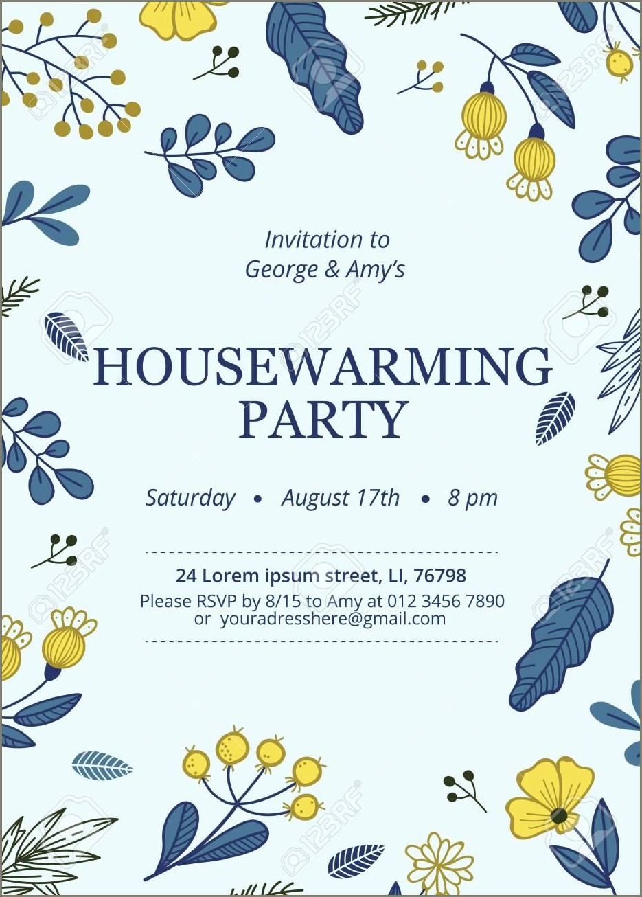 Free Party Invitation Template Fall Housewarming