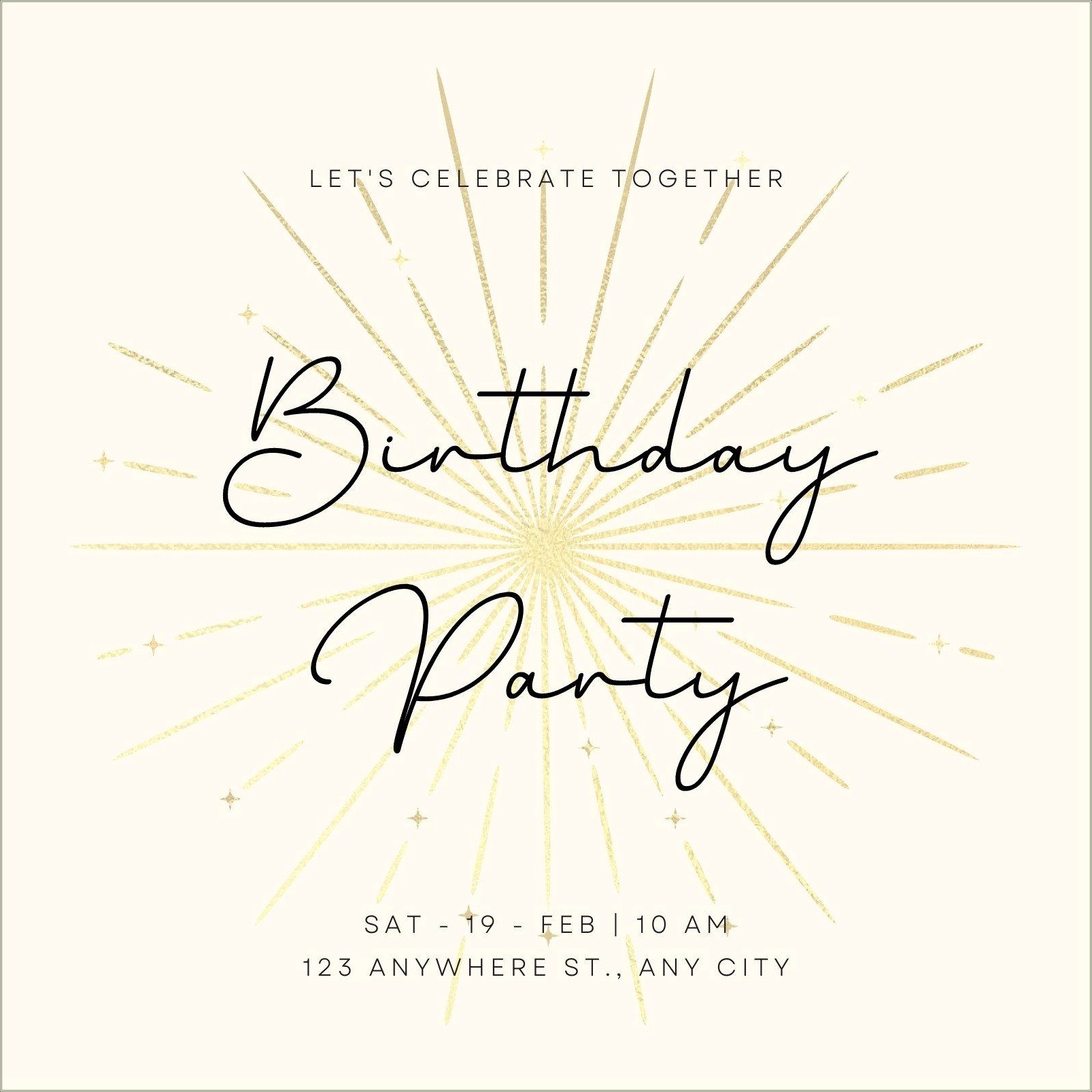 Free Party Invitations Template For Birthdays