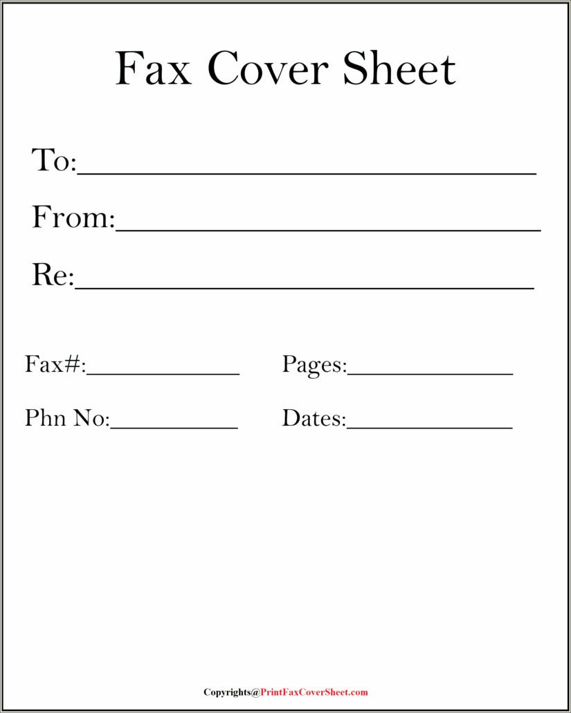 Free Pdf Fax Cover Sheet Template