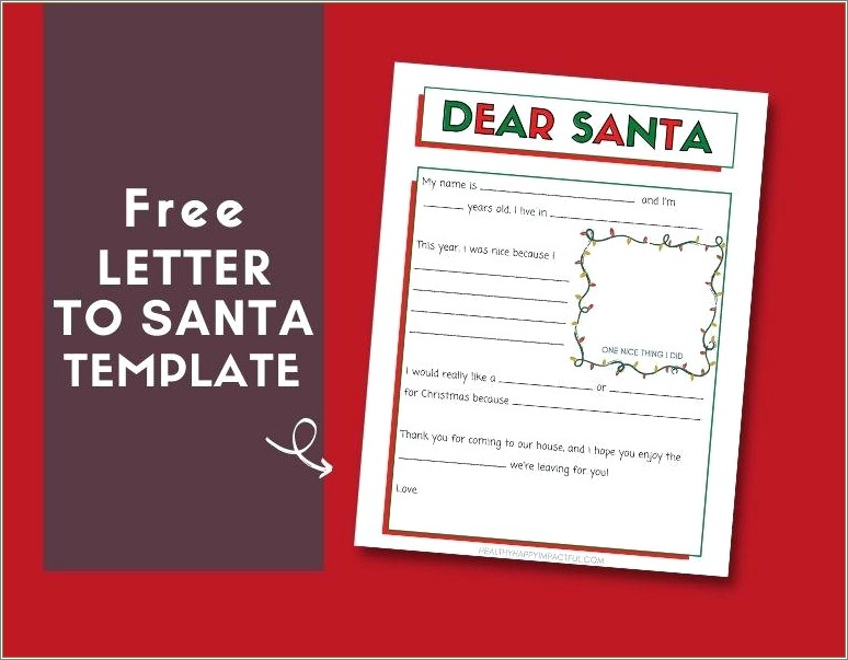 Free Personalized Letter Santa Claus Template