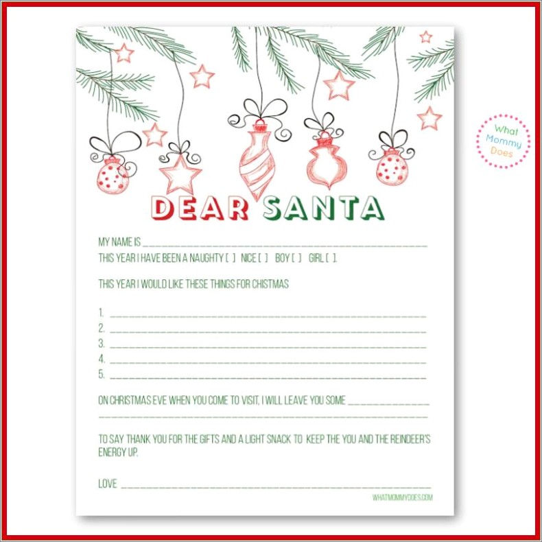 Free Personalized Letter Template From Santa