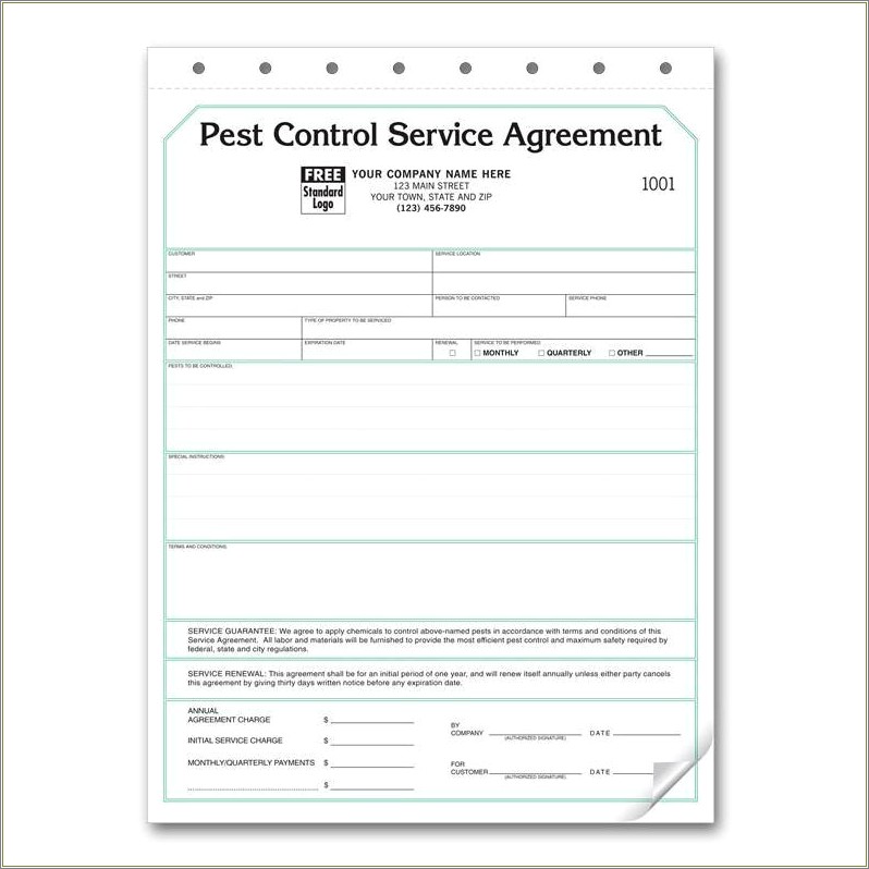 Free Pest Control Service Contract Template