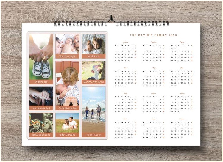 Free Photo Calendar Template 2020 Indesign