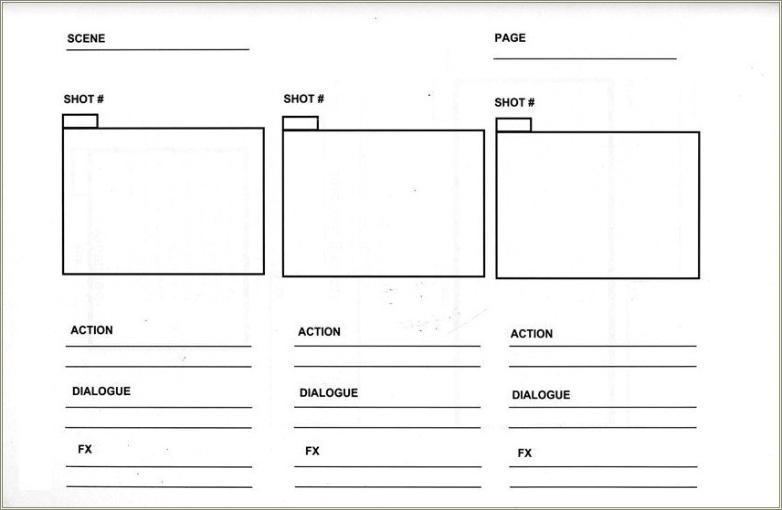 Free Photoshop Storyboard Templates For Photographers