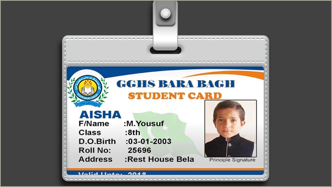 Free Photoshop Template Child Id Card