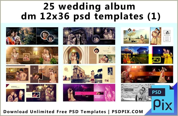 Free Photoshop Templates For Wedding Albums