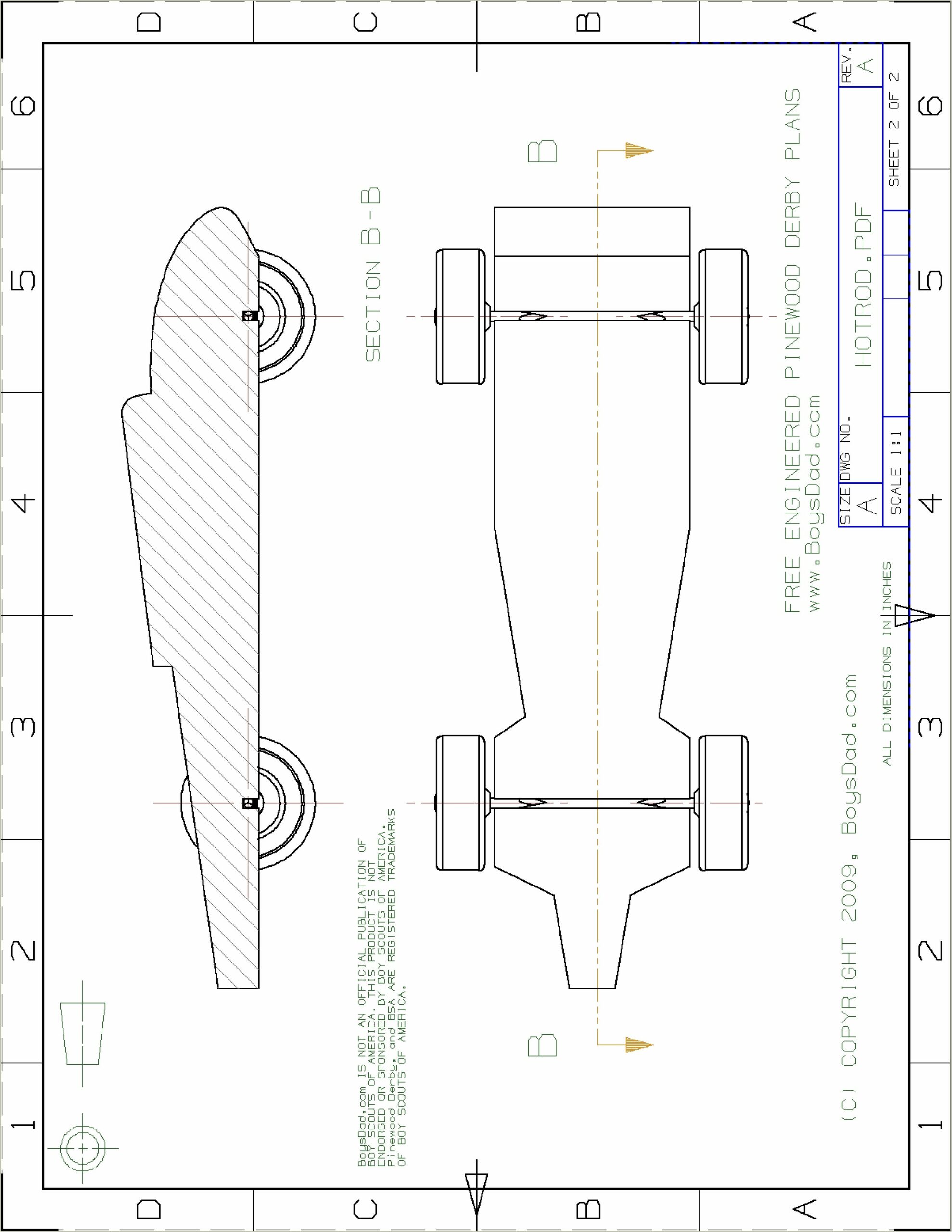 Free Pinewood Derby Car Templates Fast
