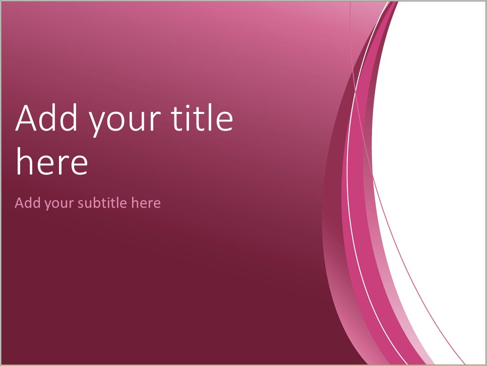 Free Pink And Green Powerpoint Templates