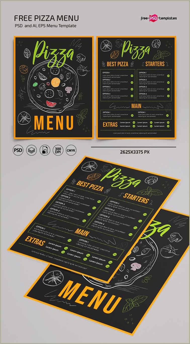 Free Pizza Menu Templates For Word