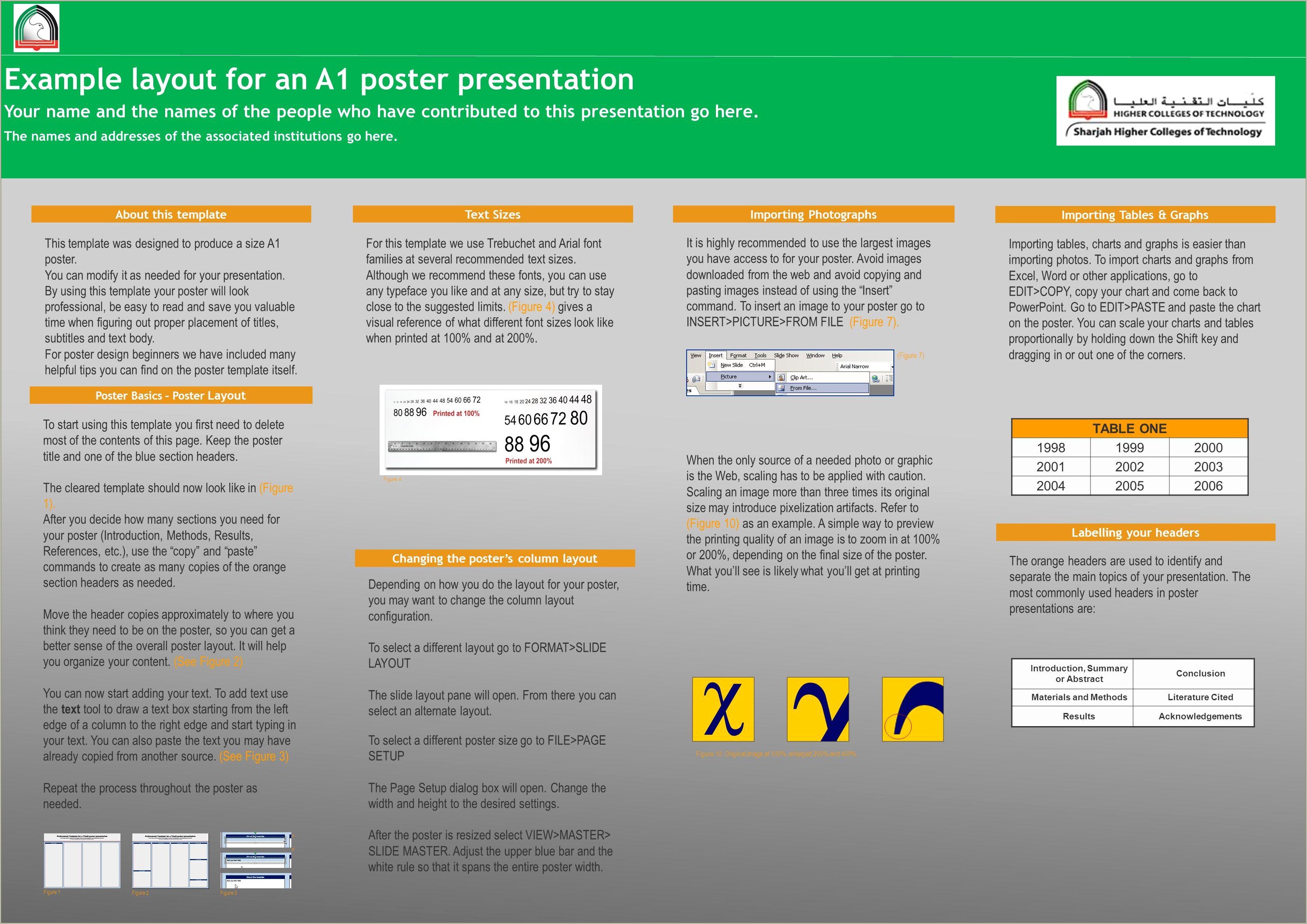 Free Poster Presentation Template Size A1